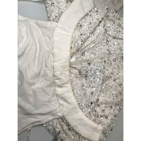 Retrofete Olivia Crystal Sequin Embellished Halterneck Maxi Dress Size Large - Picture 10 of 14